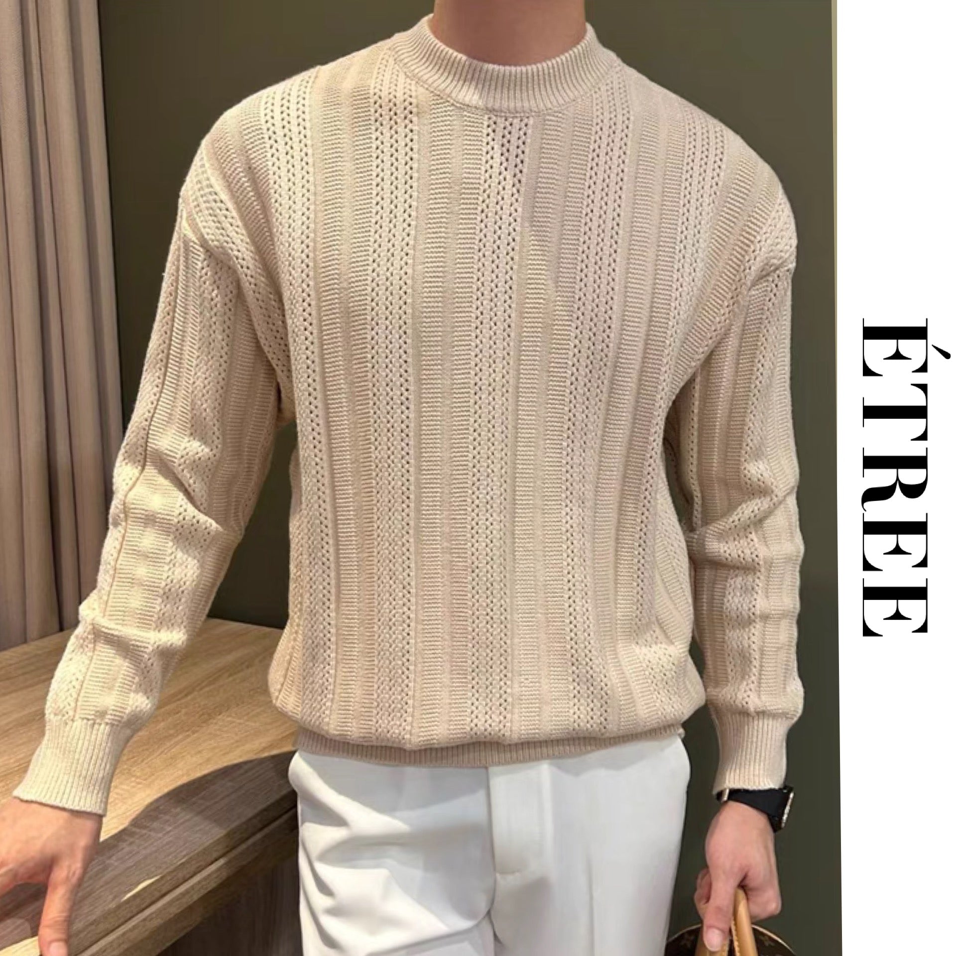 ラウンドネックニットセーター – ÉTREE