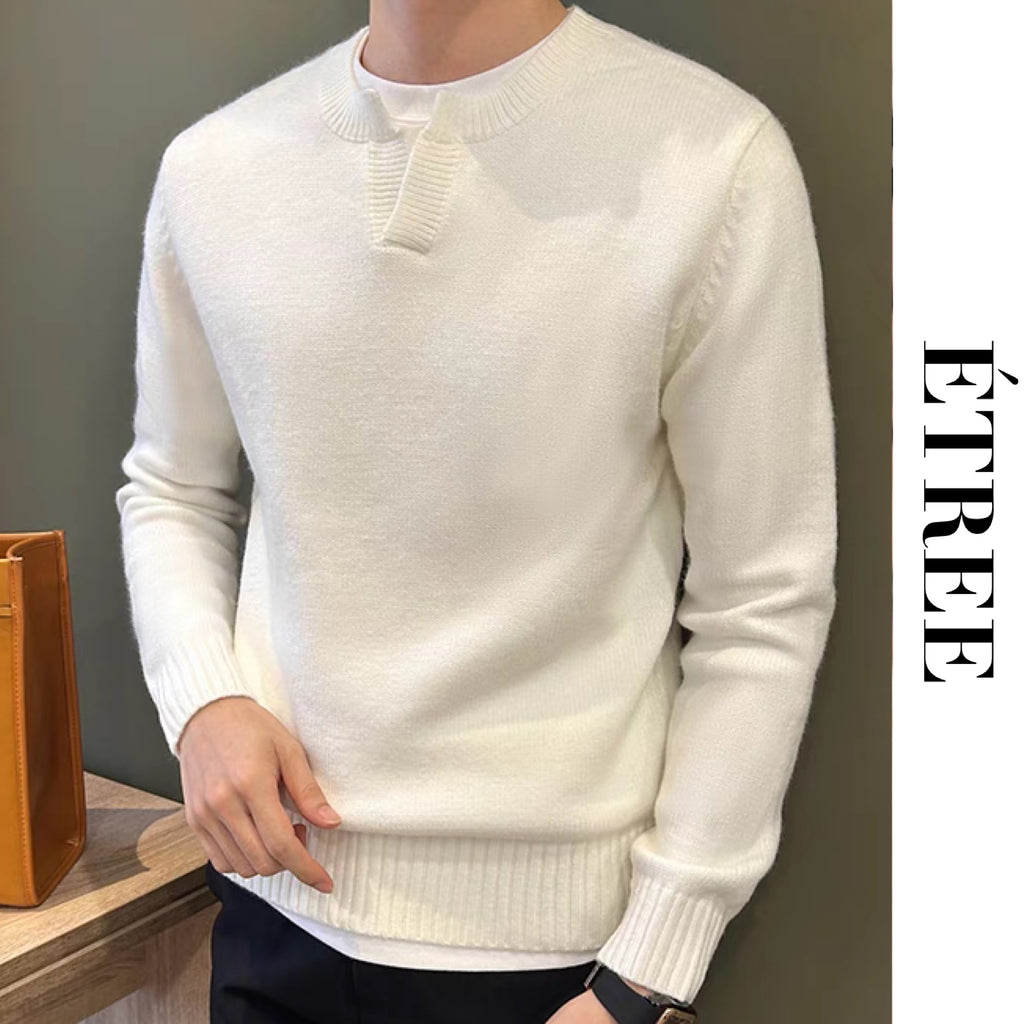 Vネックニットセーター – ÉTREE